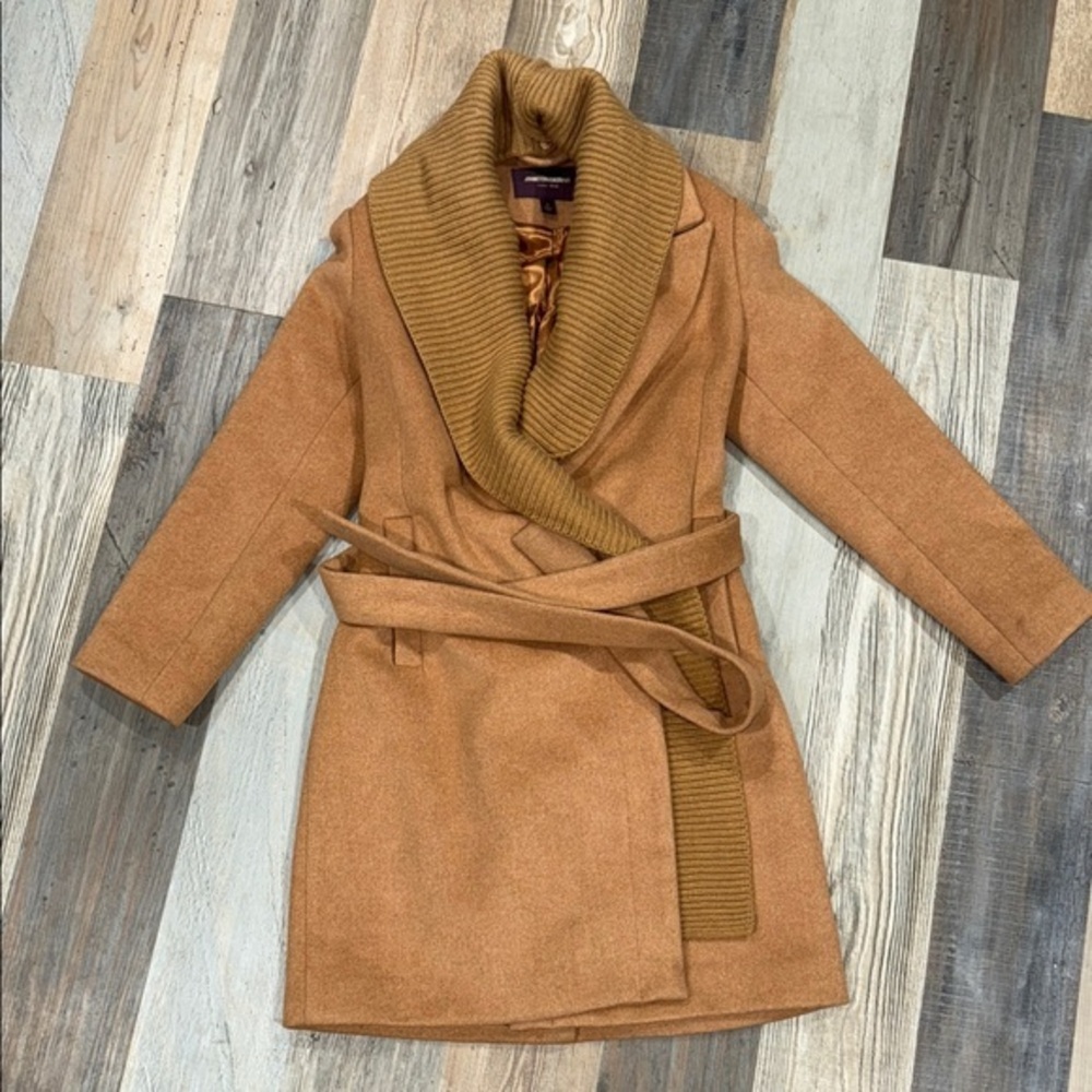 Johnston & Murphy Camel tan Shawl Collar Coat
